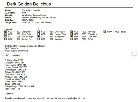 Dark Golden Delicious ~ The Artsy Housewife