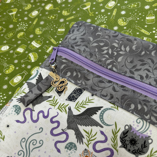 Casting a Spell ~ Fabric Front Project Bag ~ BellaRose Needleworks