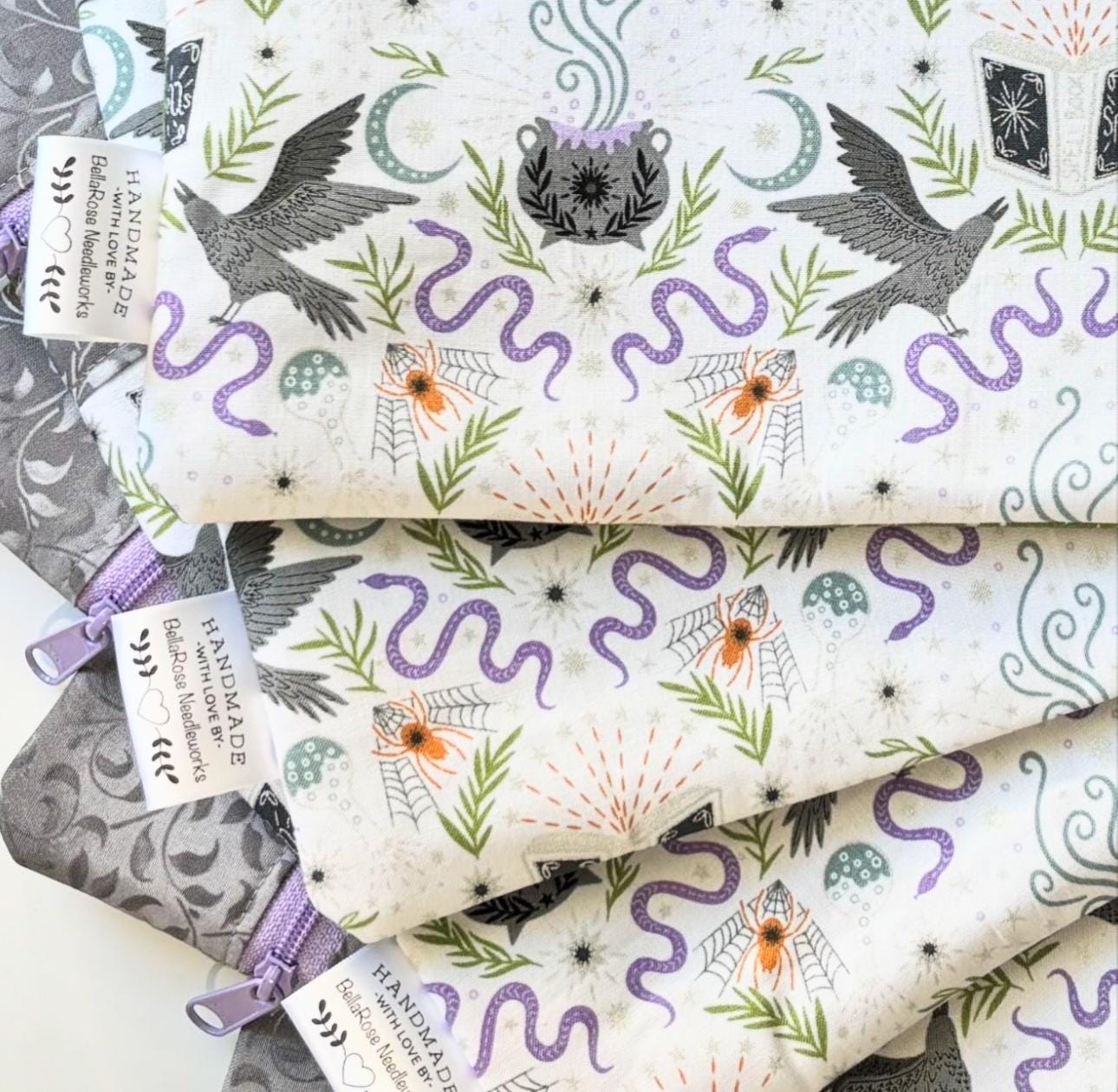 Casting a Spell ~ Fabric Front Project Bag ~ BellaRose Needleworks