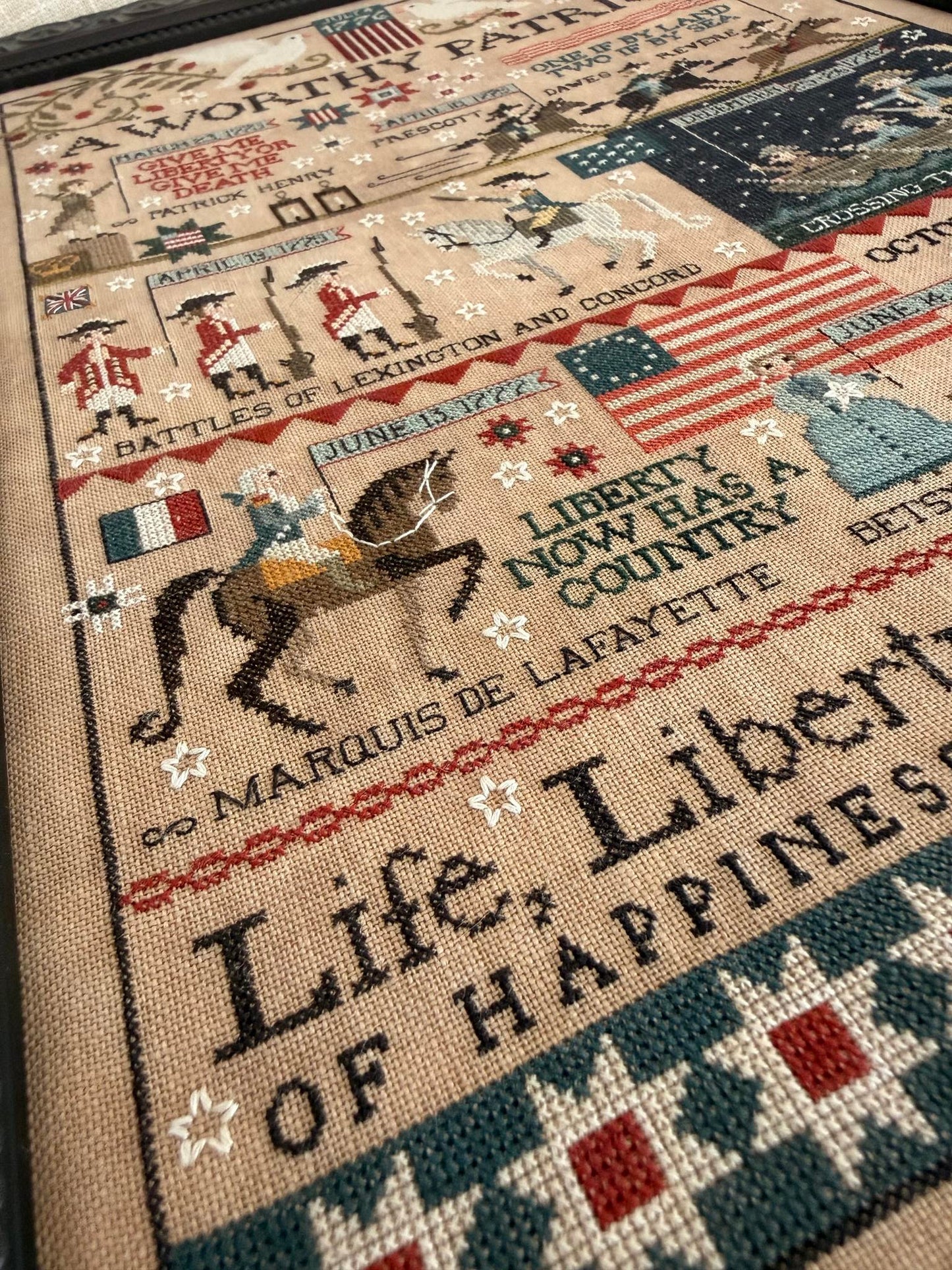 A Worthy Patriot - Chart & Floss Pack ~ Plum Street Samplers ~ Nashville Needlework Market 2026