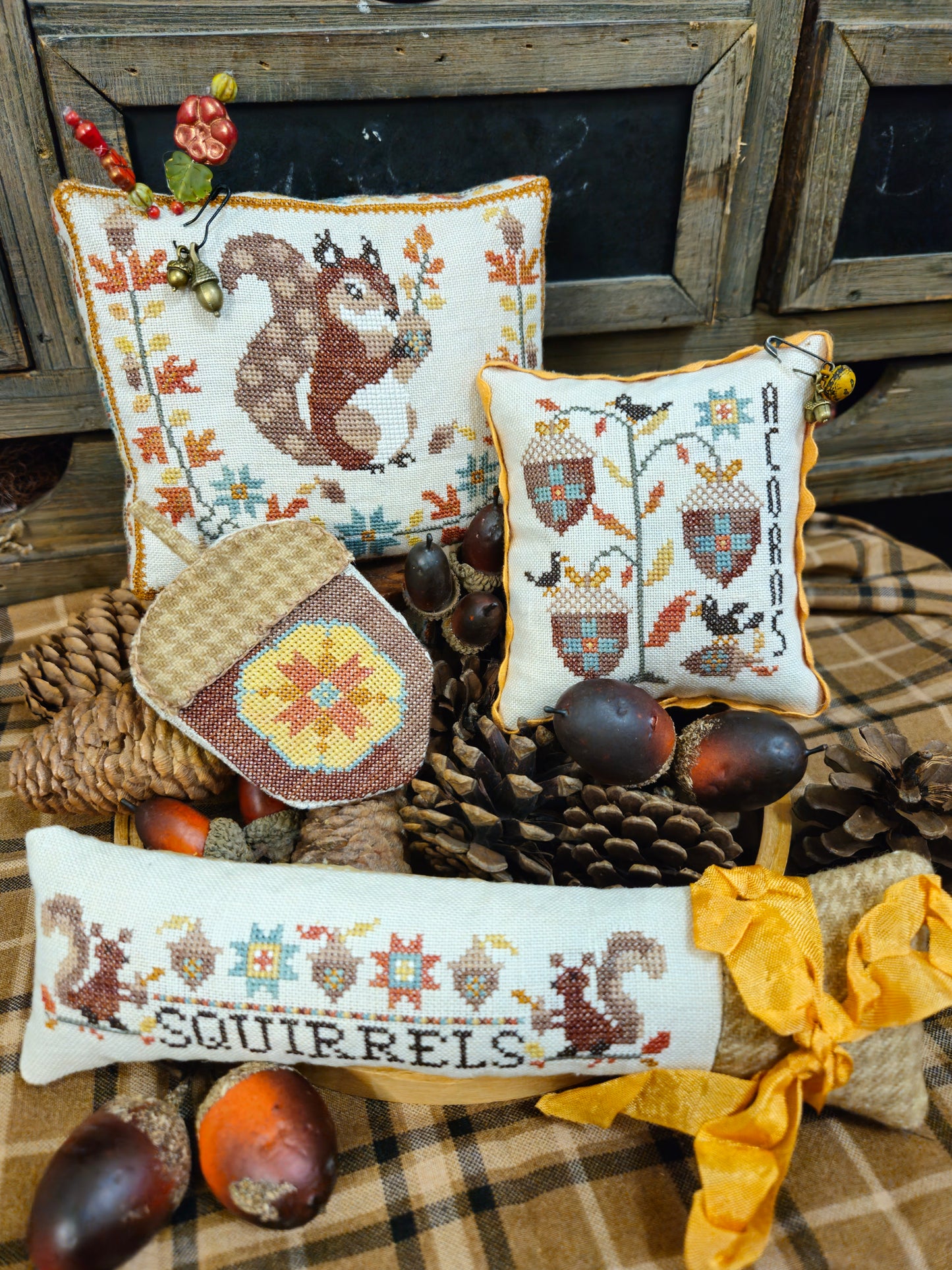 Acorn Thieves ~ Quaint Rose Needlearts