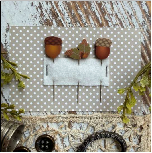 * PREORDER * Acorns Pin Set ~ Puntini Puntini ~ Needlework Marketplace 2026