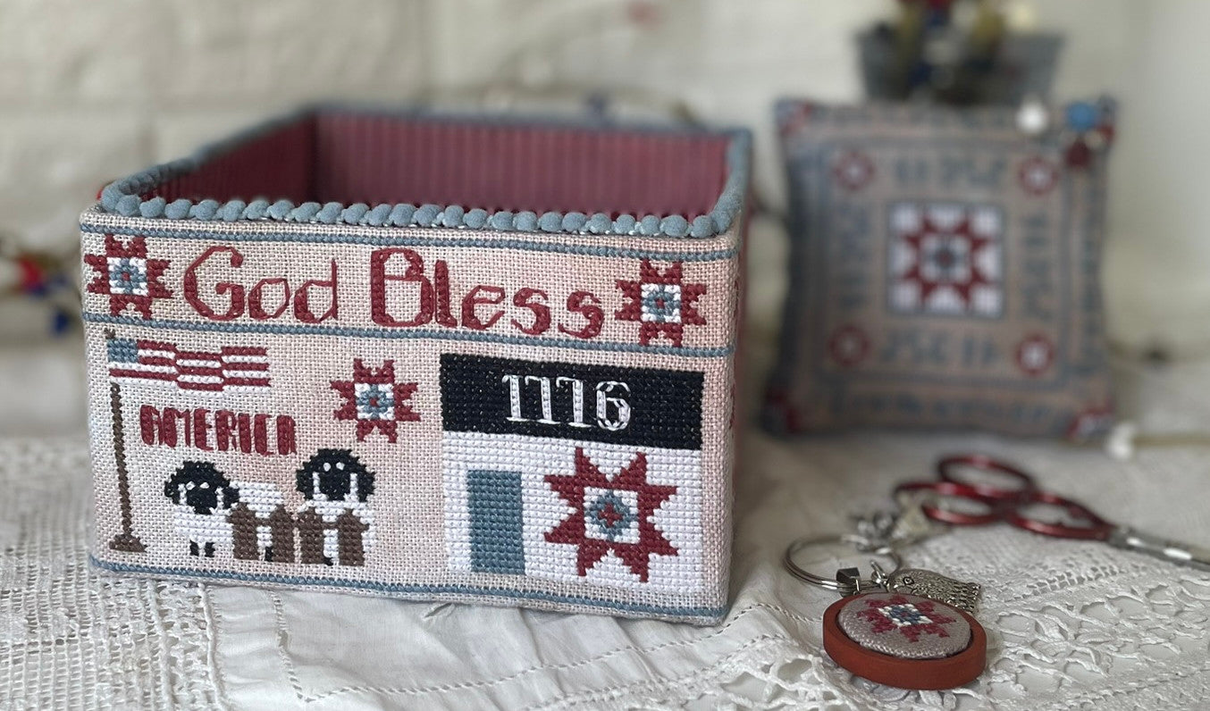 *PREORDER* American Patriotic Sewing Basket and Accessories ~ Market Exclusive ~ Mani di Donna ~ Nashville Needlework Market 2026