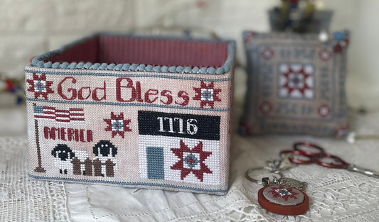 *PREORDER* American Patriotic Sewing Basket and Accessories ~ Market Exclusive ~ Mani di Donna ~ Nashville Needlework Market 2026