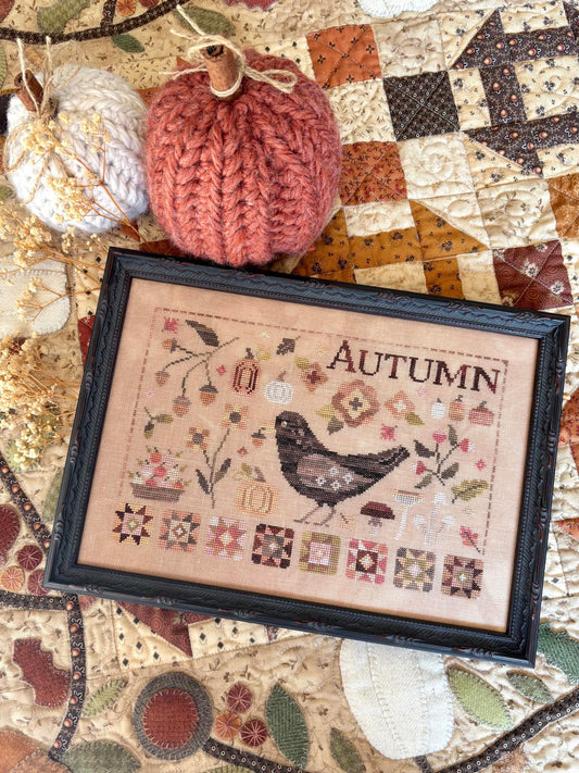 * PREORDER * Autumn Blackbird ~ Bluberry Ridge Designs ~ Needlework Marketplace 2026