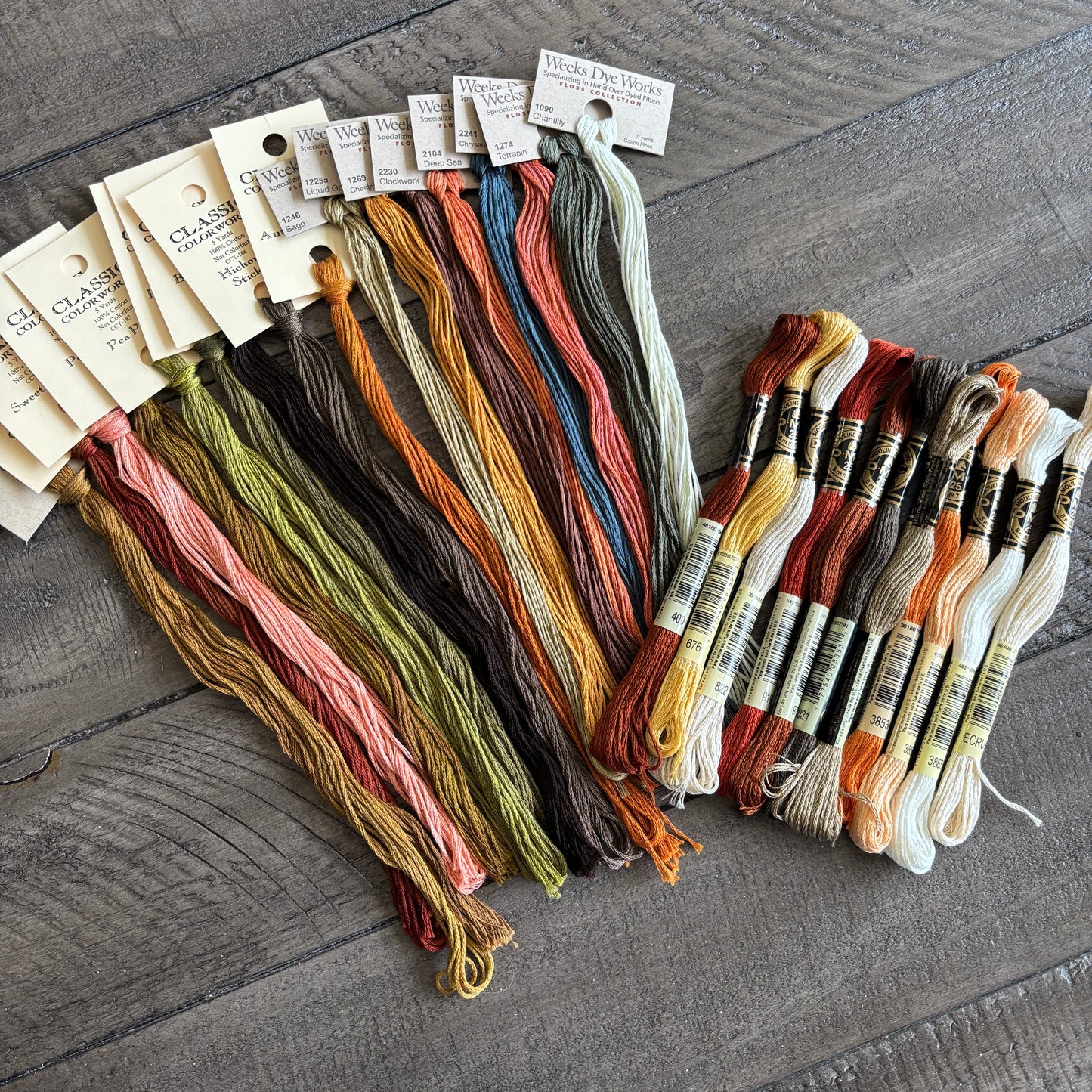 Autumn Moon - Chart & Floss Pack ~ Plum Street Samplers