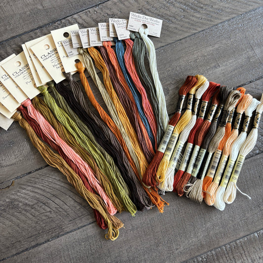 Autumn Moon - Chart & Floss Pack ~ Plum Street Samplers