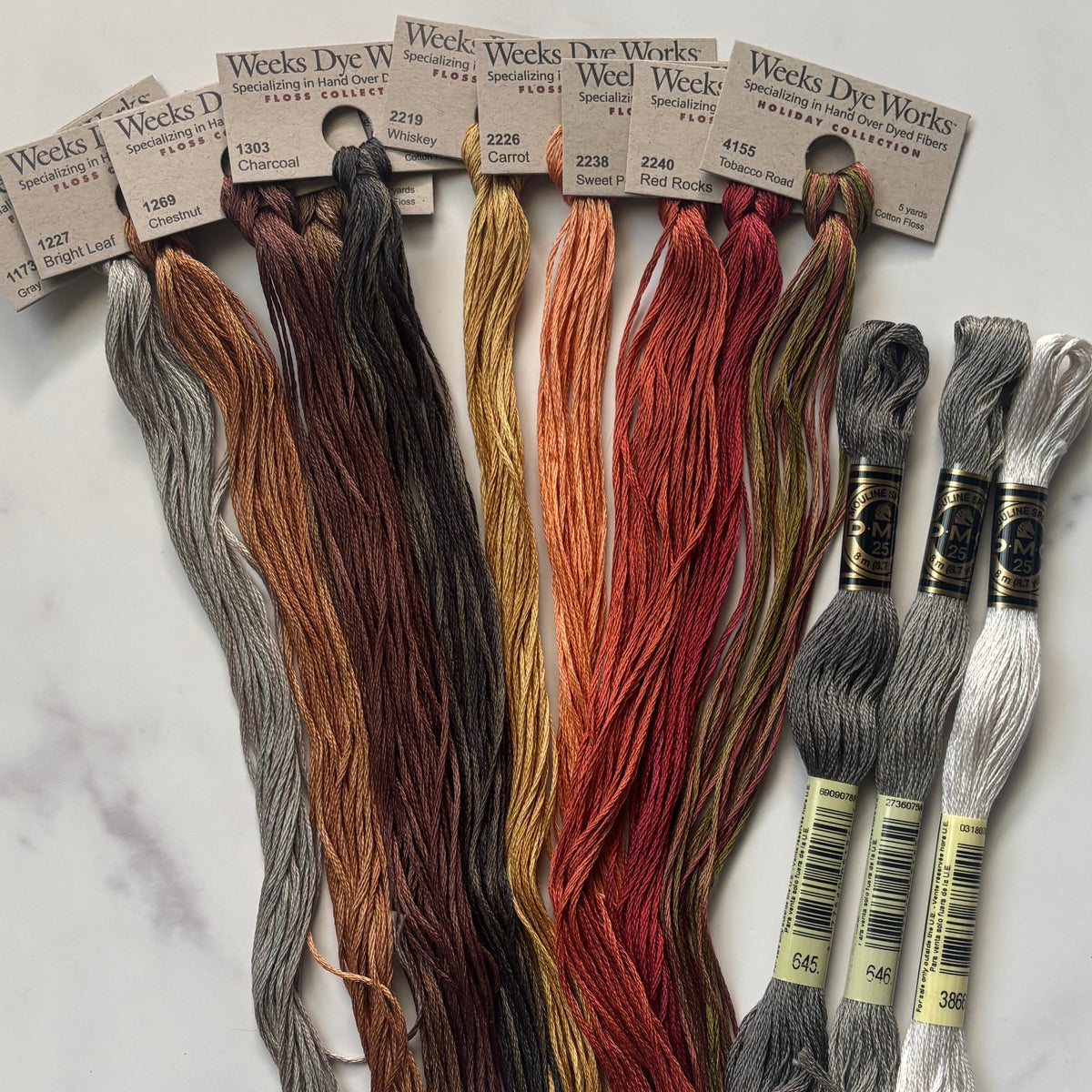 Autumnal Sewing Roll - Chart & Floss Pack ~ Teresa Kogut