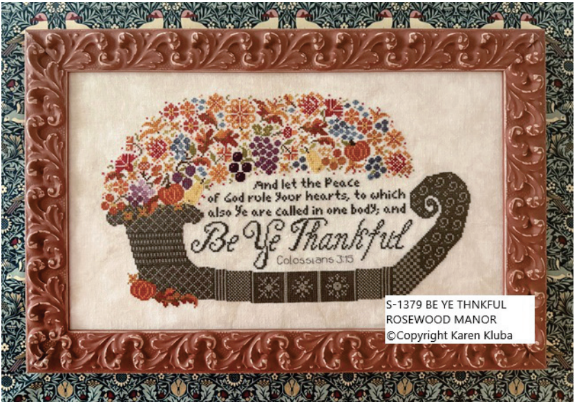 * PREORDER * Be Ye Thankful ~ Rosewood Manor ~ Needlework Marketplace 2026