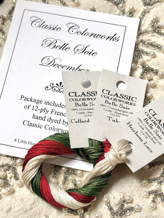 "December" Classic Colorworks Belle Soie Monthly Silk Pack ~ Belle Soie Silks
