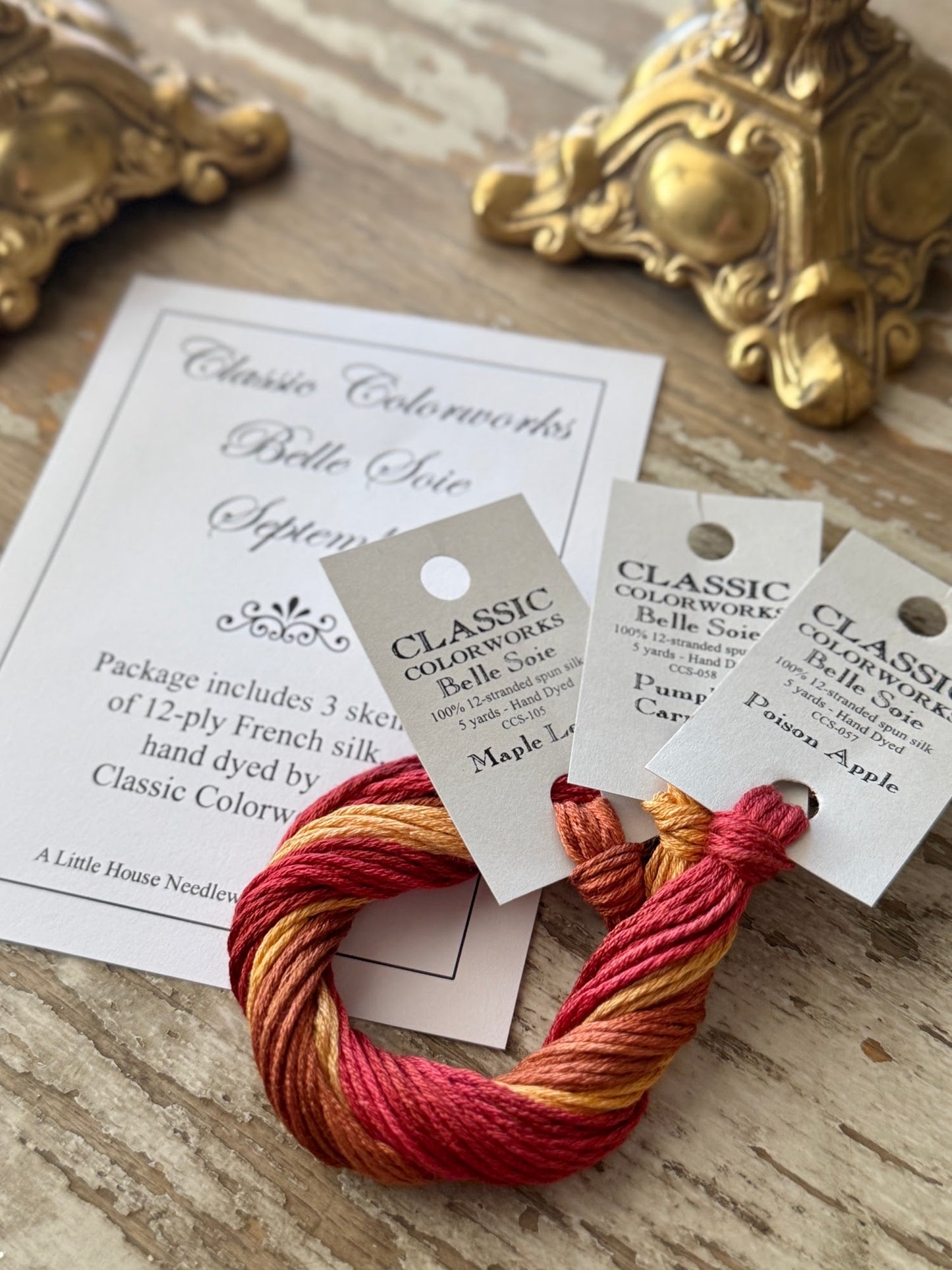 "September" Classic Colorworks Belle Soie Monthly Silk Pack ~ Belle Soie Silks
