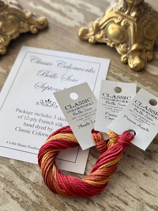 "September" Classic Colorworks Belle Soie Monthly Silk Pack ~ Belle Soie Silks