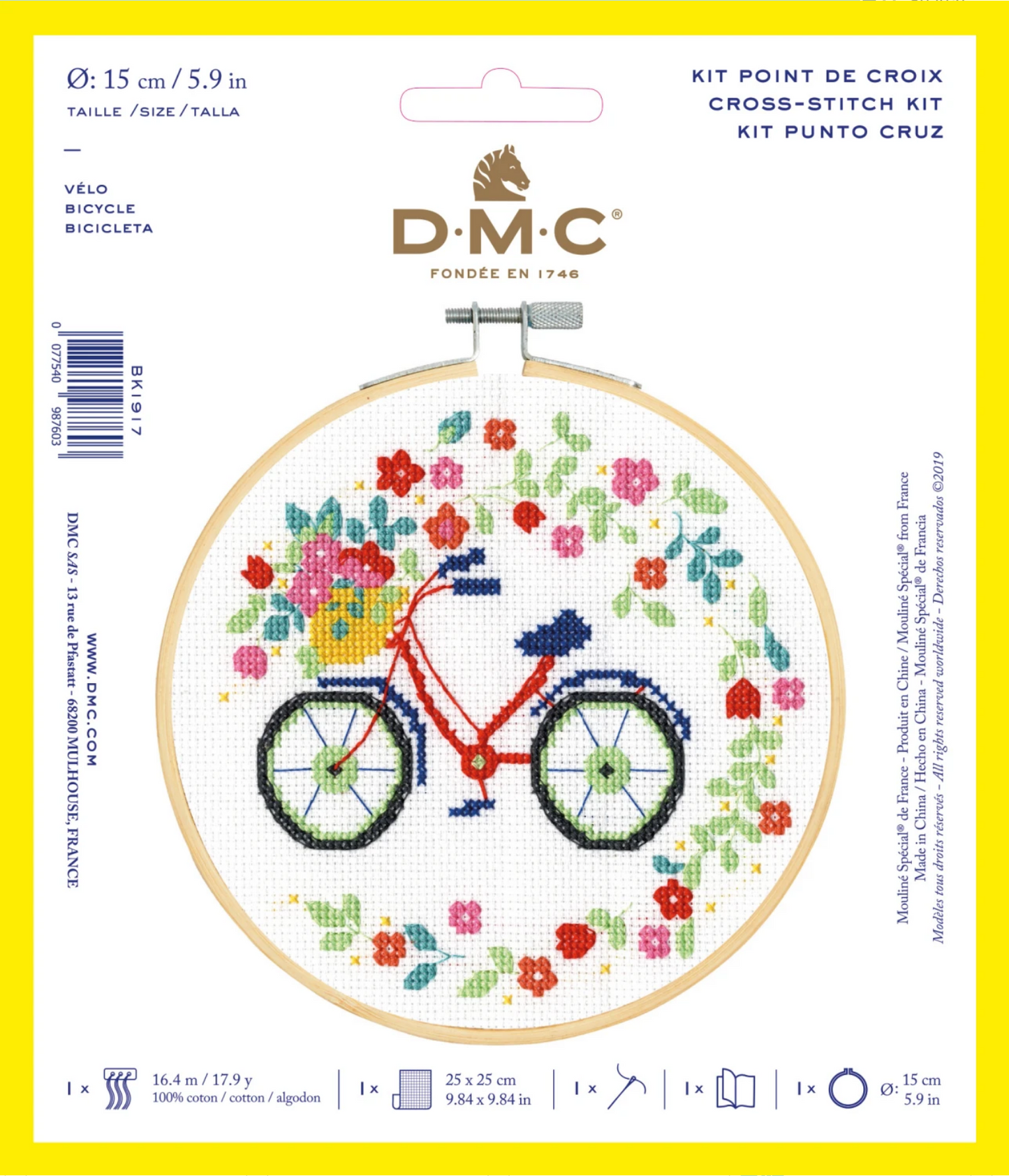 Bicycle Cross Stitch Kit ~ DMC
