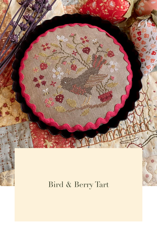PRE-ORDER ** Bird & Berry Tart ~ Needlework Marketplace 2025 ~ Blueberry Ridge