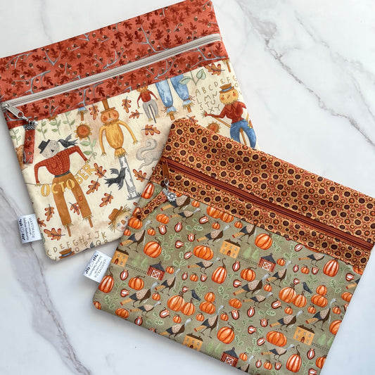 NEW! ~ Bittersweet Farm Fabric Front Project Bag ~ Teresa Kogut ~ BellaRose Needleworks