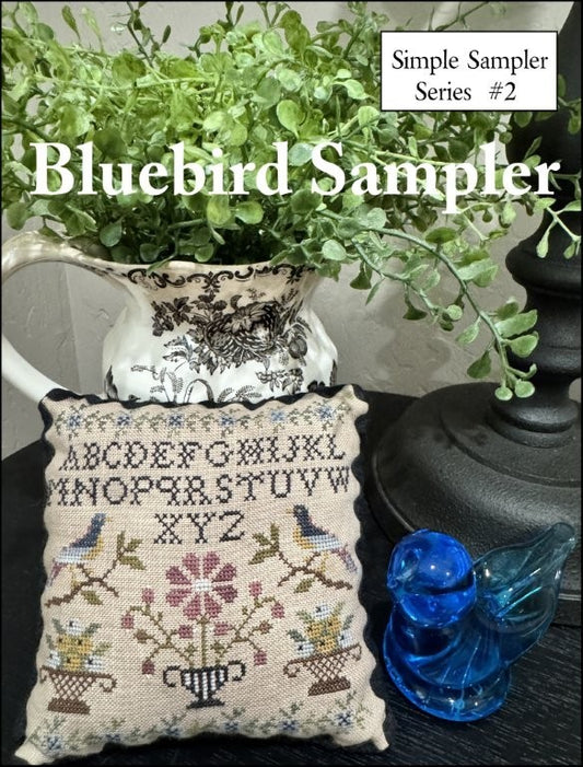 PRE-ORDER ** Bluebird Sampler ~ Simple Sampler Series #2 ~ Needlework Marketplace 2025 ~ The Scarlett House