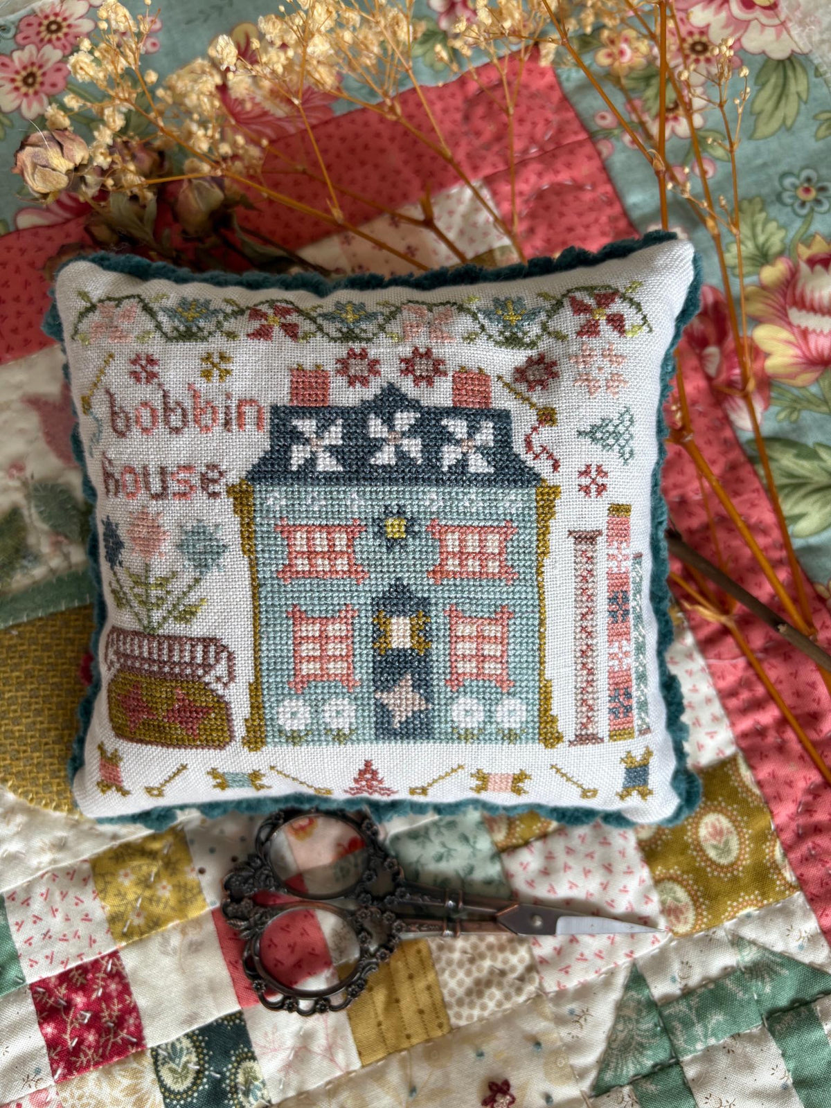 Bobbin House House ~ Houses on Stitchery Lane #9 ~ Pansy Patch Quilts & Stitchery