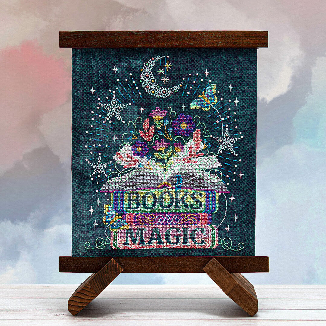 Books are Magic ~ Chart, Fabric and Floss Pack ~ Counting Puddles
