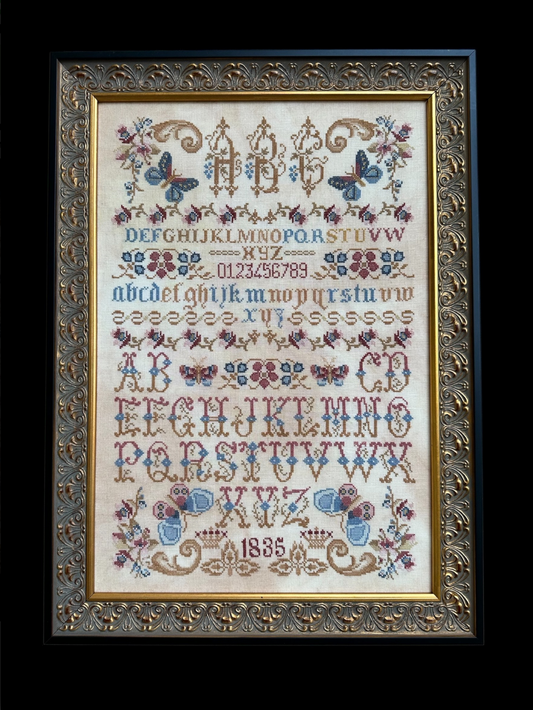 Butterflies, Flowers and Letters Sampler ~ Twin Peak Primitives