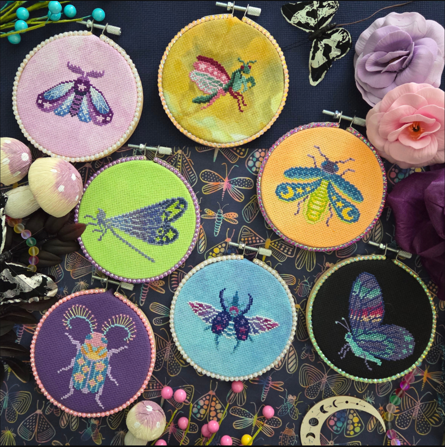 * PREORDER * Celestial Bugs ~ BAD Stitch ~ Needlework Marketplace 2026