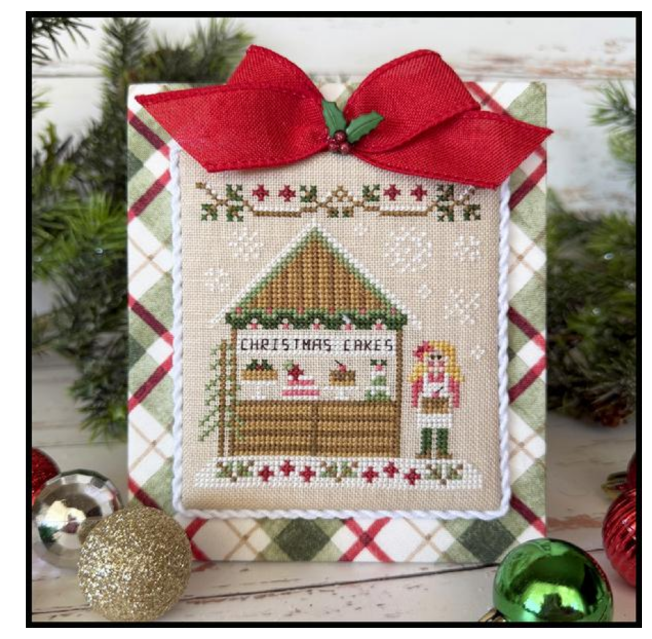 Christmas Market #2 - Christmas Cake Stand ~ Country Cottage Needleworks