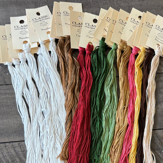 Christmas Market Banner ~ Chart & Floss Pack ~ Country Cottage Needleworks