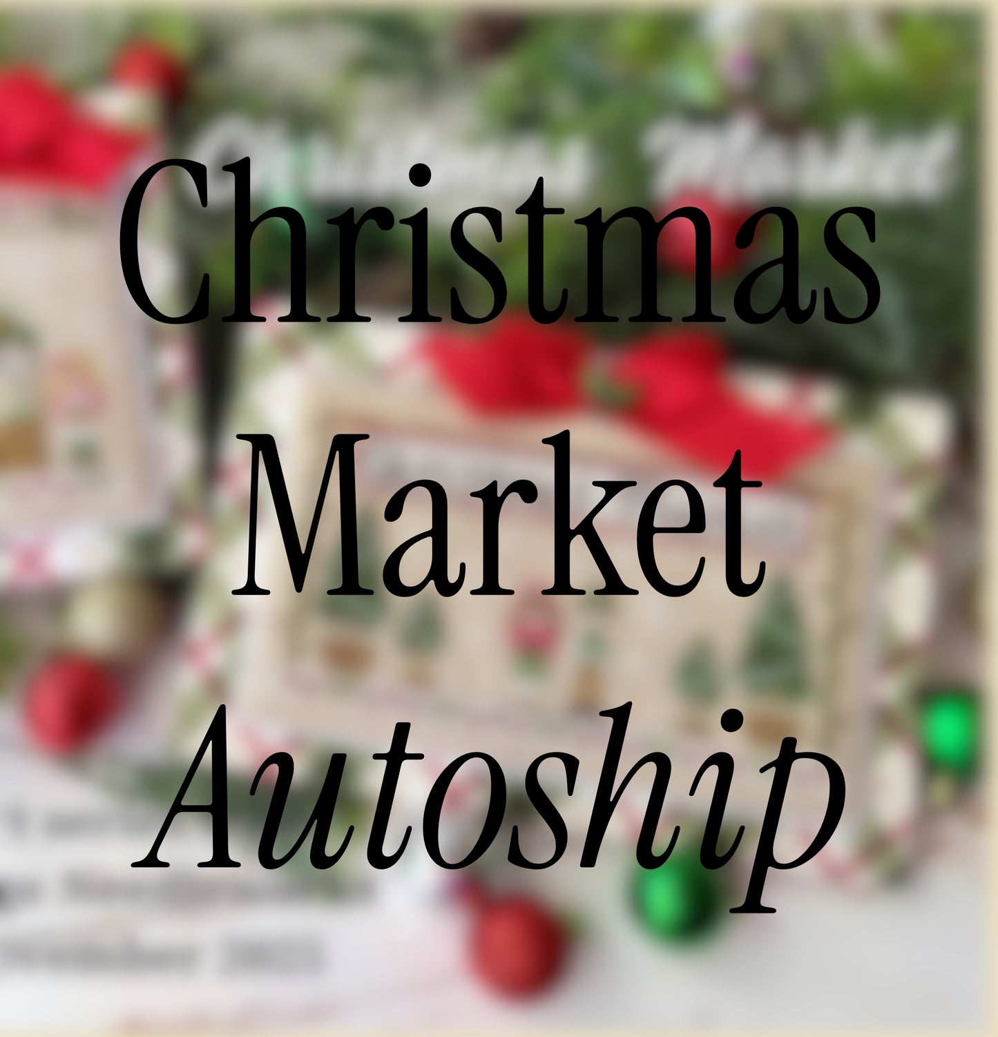 Christmas Market Banner ~ Chart & Floss Pack ~ Country Cottage Needleworks