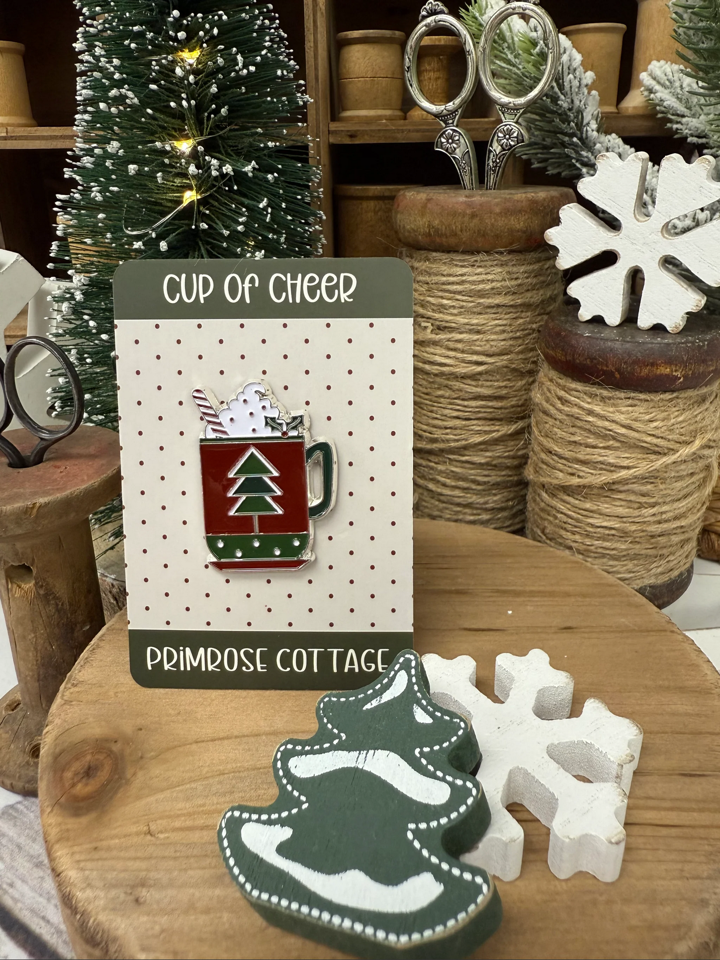 Cup of Cheer Needle Minder ~ Primrose Cottage