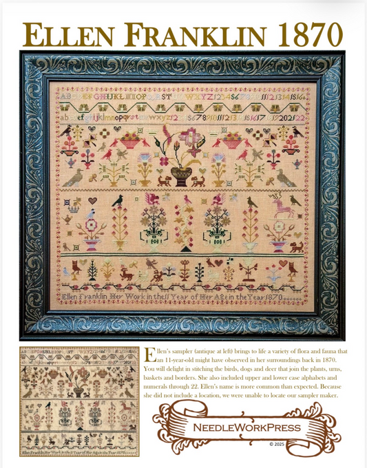 Ellen Franklin 1870 ~ Needlework Press