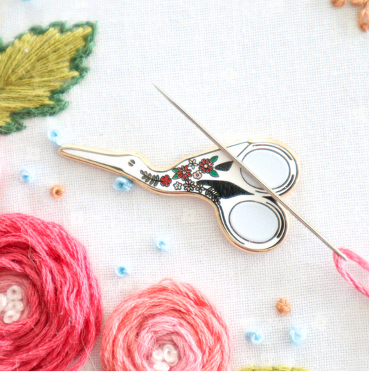Embroidery Scissor Needle Minder ~ Flamingo Toes