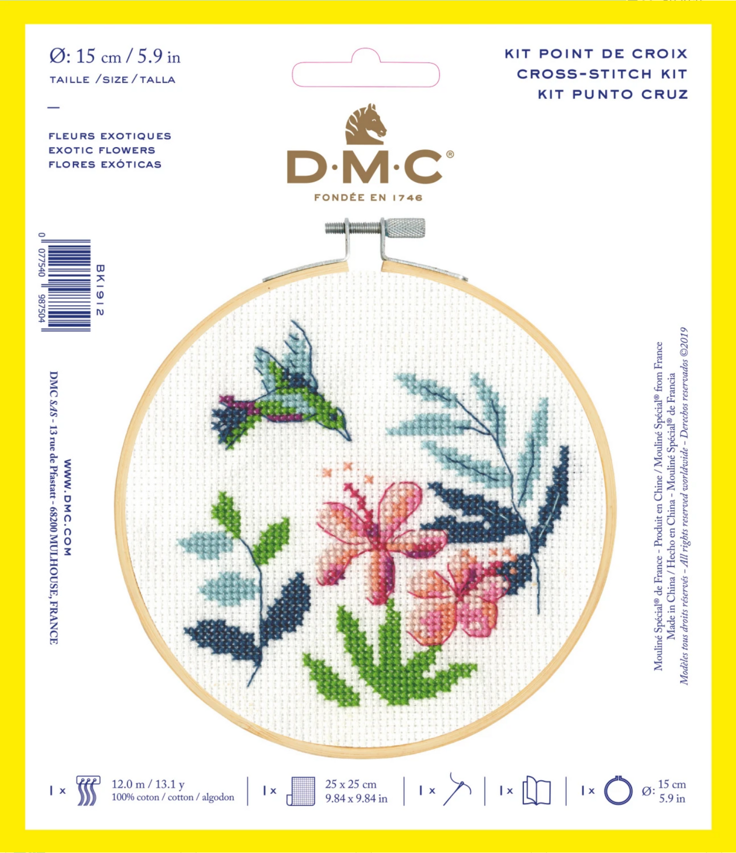 Exotic Flowers Cross Stitch Kit ~ DMC