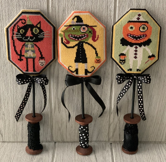 PRE-ORDER ** Fang and Big Eye Gang ~ Needlework Marketplace 2025 ~ Twin Peak Primitives