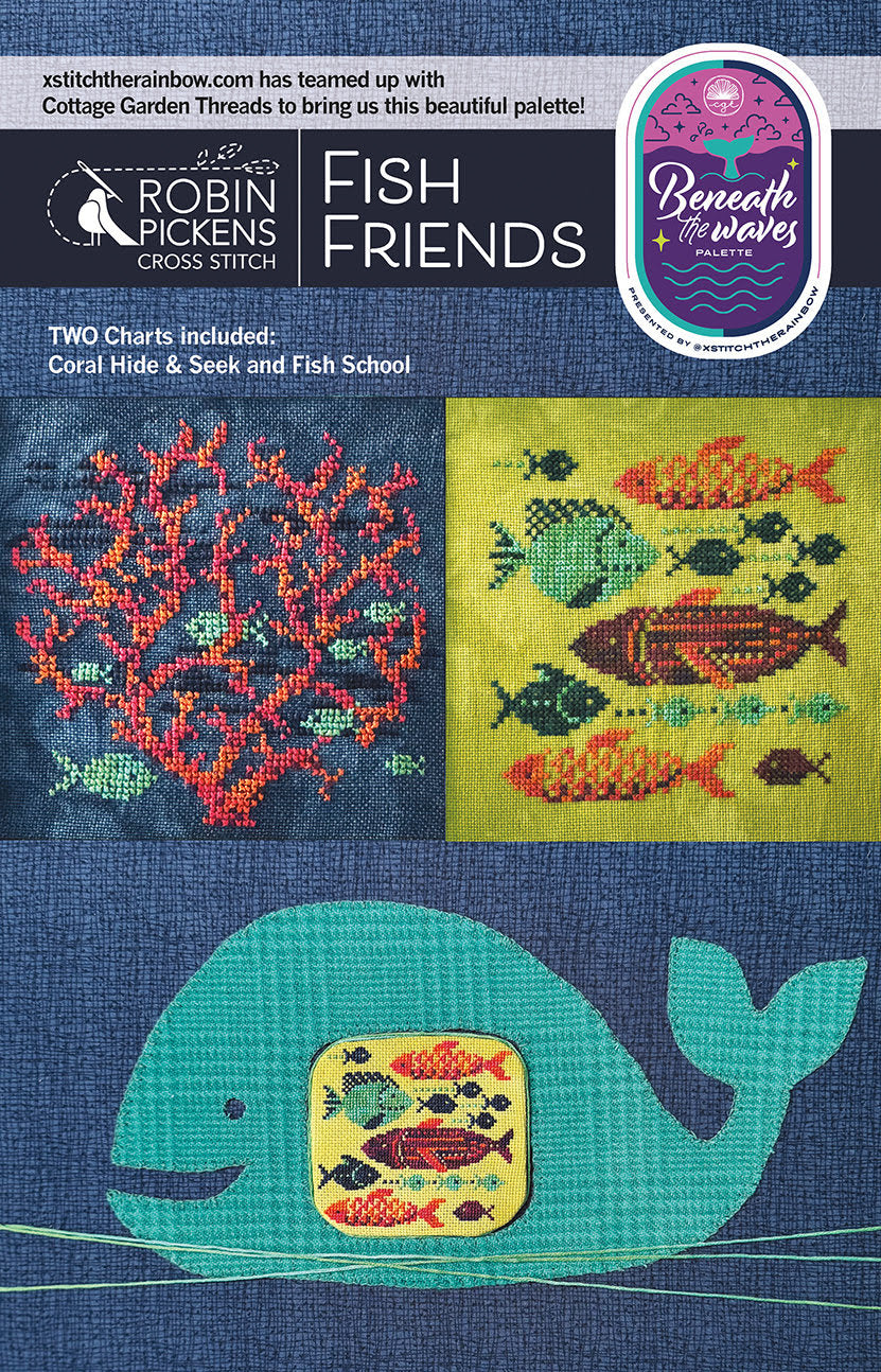 *PREORDER* Fish Friends ~ Beneath the Waves Palette ~ Robin Pickens ~ Nashville Needlework Market 2026