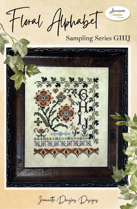 GHIJ - Floral Alphabet Series ~ Jeannette Douglas
