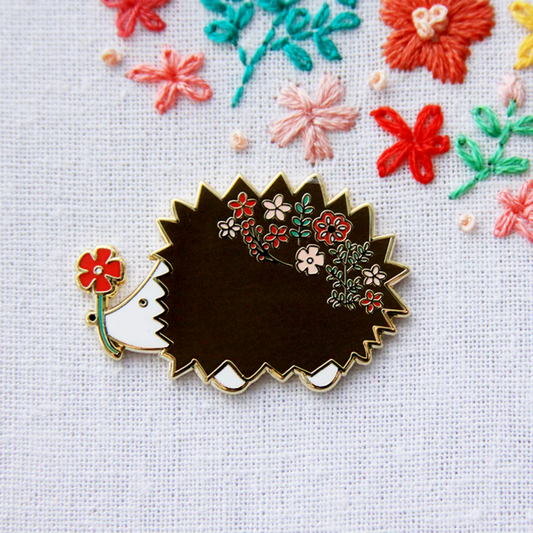 Floral Hedgehog Needle Minder ~ Flamingo Toes