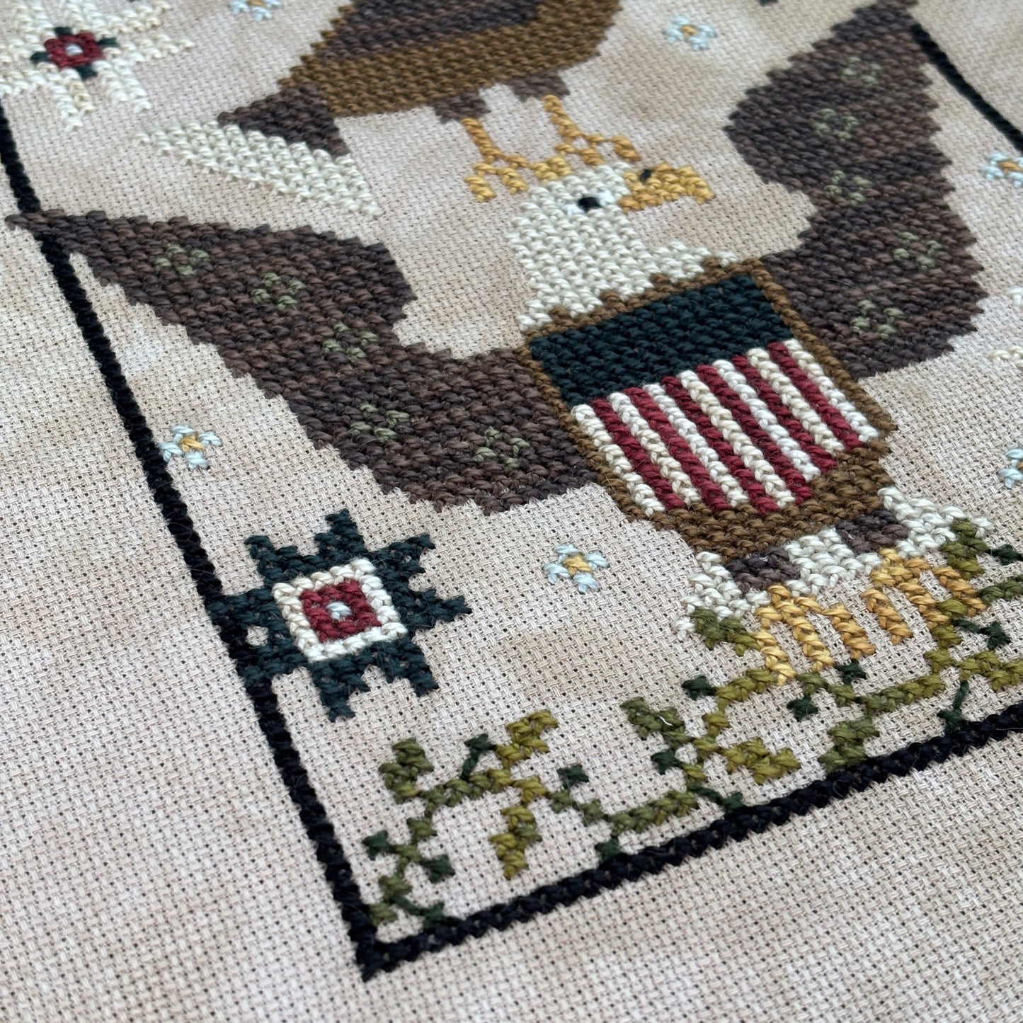 Freedom Flock ~ Chart & Floss Conversion Pack ~ Plum Street Samplers
