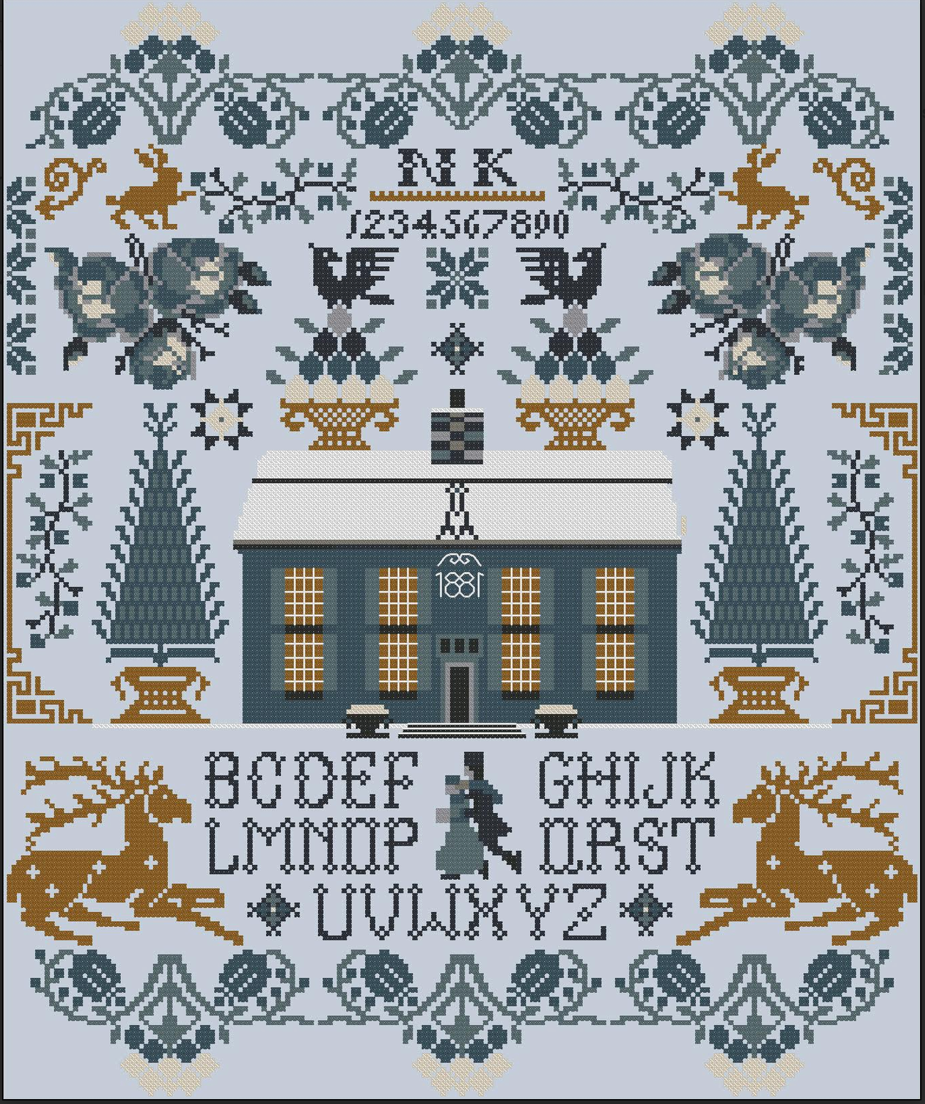 * PREORDER * Frozen Winter Sampler ~ Twin Peak Primitives ~ Needlework Marketplace 2026