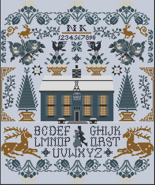 * PREORDER * Frozen Winter Sampler ~ Twin Peak Primitives ~ Needlework Marketplace 2026