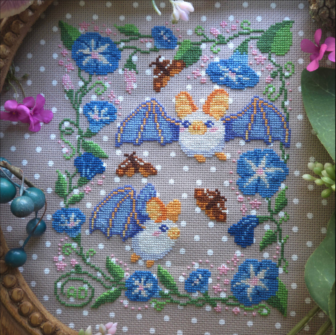 * PREORDER * Ghost Bat Sampler ~ BAD Stitch ~ Needlework Marketplace 2026