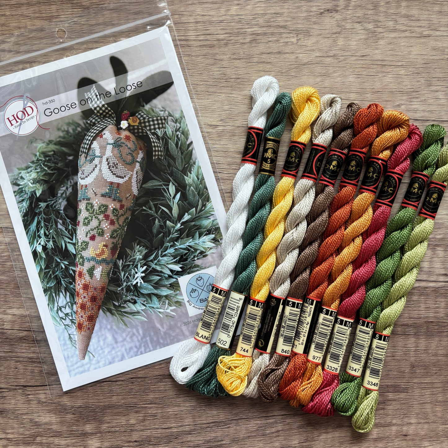 Goose on the Loose - Chart, Floss and Mini Pin Pack ~ Hands on Design ~ Nashville Needlework Market 2026