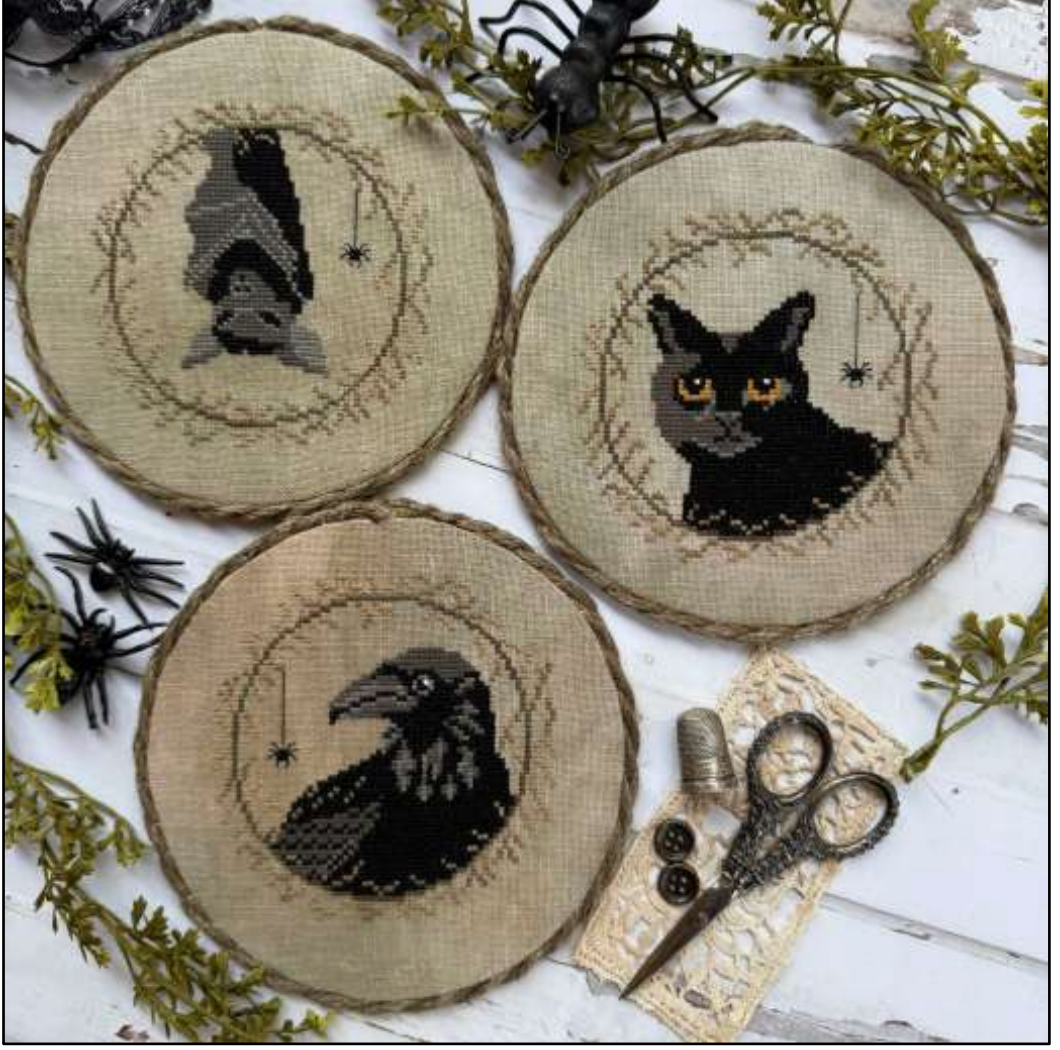 * PREORDER * Halloween Animals Trio ~ Puntini Puntini ~ Needlework Marketplace 2026