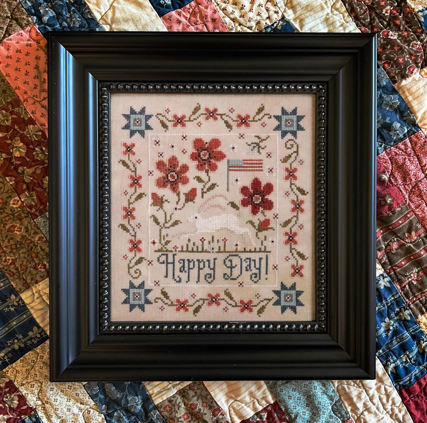 Happy Day ~ Chart & Floss Pack ~ Plum Street Samplers