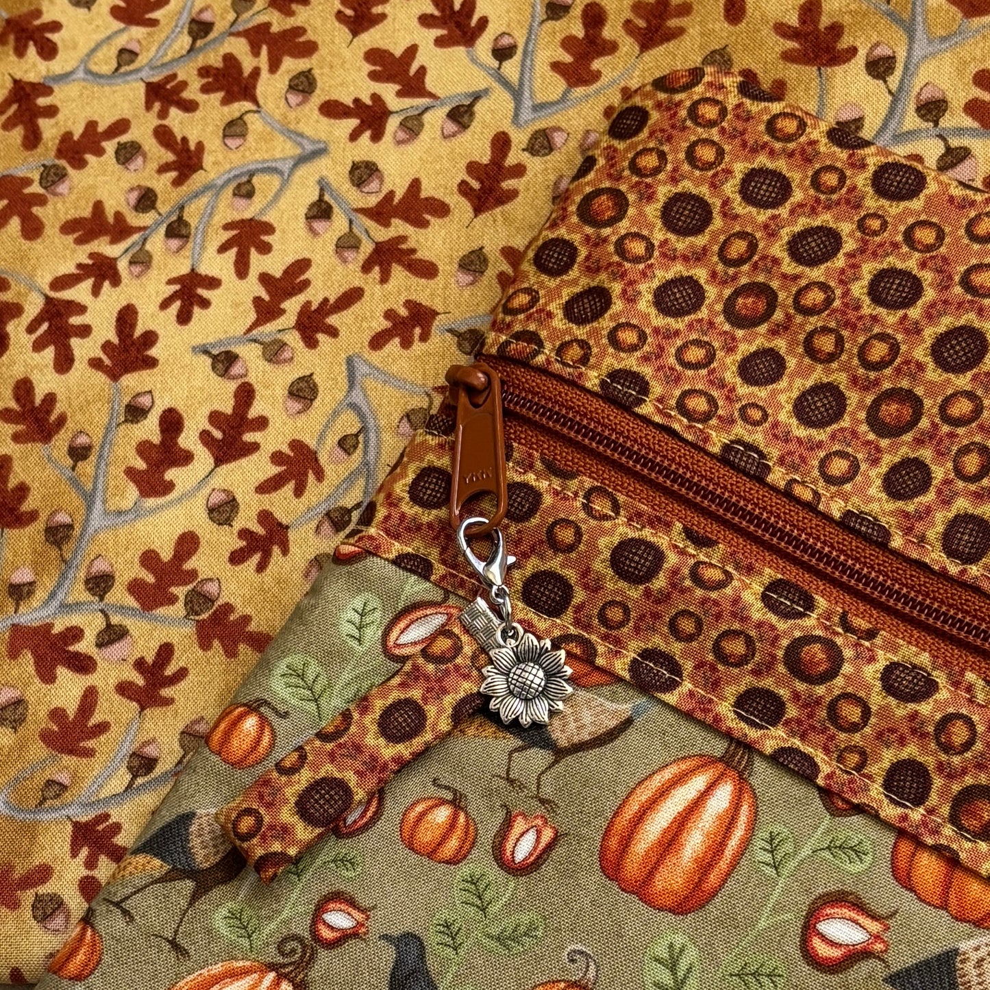 NEW! ~ Bittersweet Farm Fabric Front Project Bag ~ Teresa Kogut ~ BellaRose Needleworks