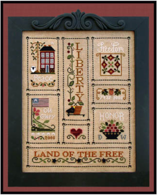 Heart of America ~ Chart and Button Pack ~ Little House Needleworks