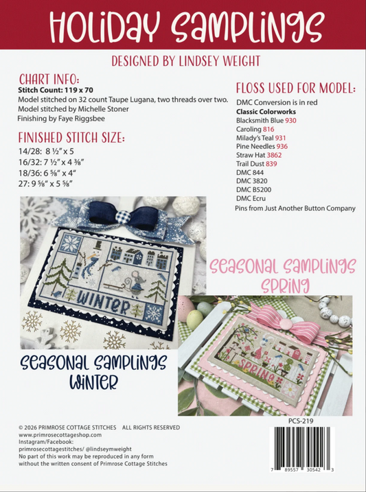 Holiday Samplings - 4th of July ~ Primrose Cottage