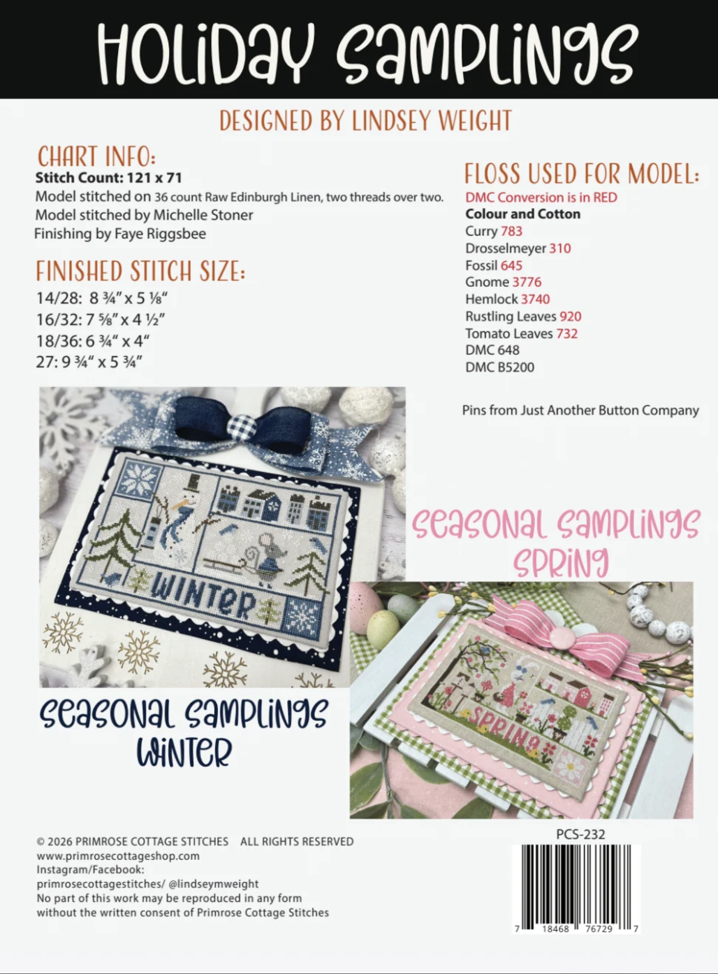 *NEW* Holiday Samplings - Halloween ~ Primrose Cottage
