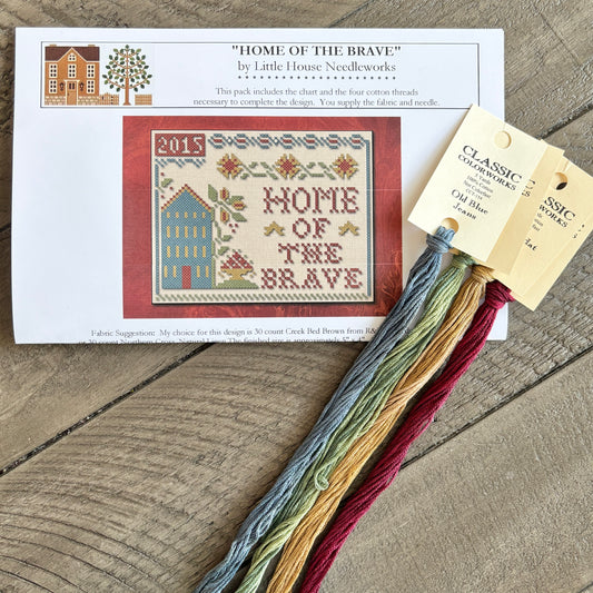 Home of the Brave ~ Chart and Floss Pack ~ Little House Needleworks