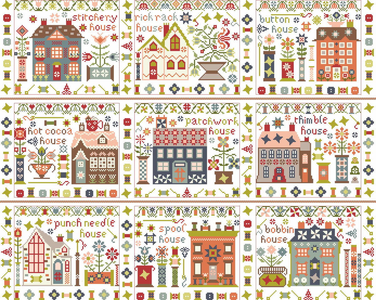 Bobbin House House ~ Houses on Stitchery Lane #9 ~ Pansy Patch Quilts & Stitchery