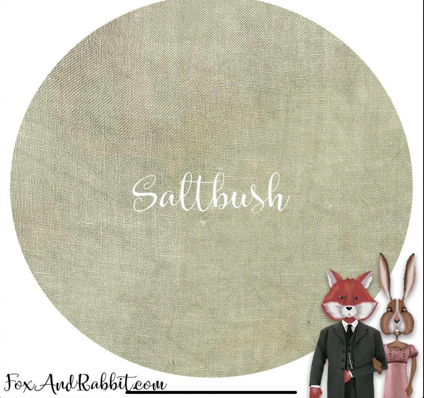 Saltbush ~ 36 Count Linen ~ Fox and Rabbit