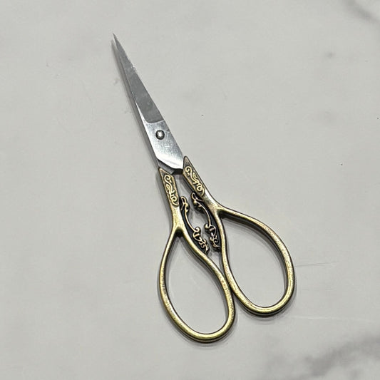 Gold Scroll Embroidery Scissors (Sharp Point) ~ Yarn Tree